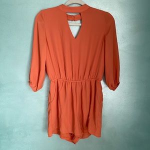 Coral Cutout Romper